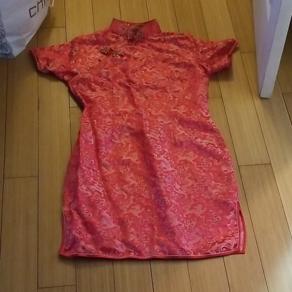 hand made Chinese traditional silk dress - Picture 2 of 8